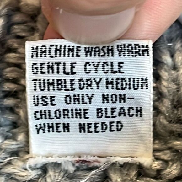 LOFT & BROWNSTONE Sweater Women's Large Gray Crew Neck Pullover Knit Wool Blend - Picture 5 of 10